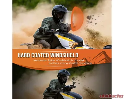 Kemimoto Adjustable Adventure Sport Windshield Can Am Ryker Rally 2018-2021 - B0110-06301CL