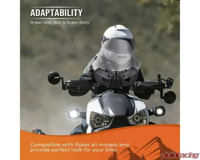 Kemimoto Adjustable Adventure Sport Windshield Can Am Ryker Rally 2018-2021 - B0110-06301CL