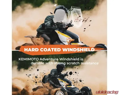 Kemimoto Adjustable Adventure Sport Windshield Can Am Ryker Rally 2018-2021 - B0110-06301CL
