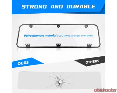 Kemimoto UTV Rear Window Windshield Clear Polaris General 1000/4 2016-2023 - B0110-06401CL
