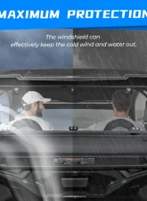 Kemimoto UTV Rear Window Windshield Clear Polaris General 1000/4 2016-2023                                     - B0110-06401CL - Image 7