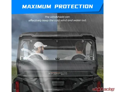 Kemimoto UTV Rear Window Windshield Clear Polaris General 1000/4 2016-2023 - B0110-06401CL