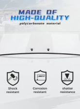 Kemimoto Half Windshield Polaris General / Clear Polycarbonate Windshield 2016-2023                                     - B0110-06501CL - Image 3