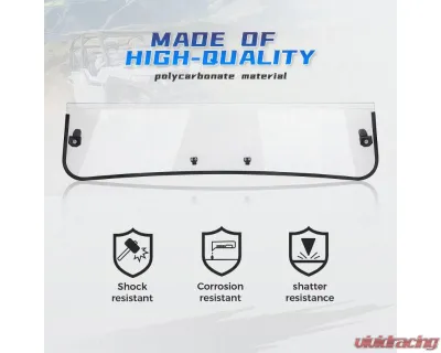 Kemimoto Half Windshield Polaris General / Clear Polycarbonate Windshield 2016-2023 - B0110-06501CL