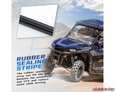 Kemimoto Half Windshield Polaris General / Clear Polycarbonate Windshield 2016-2023 - B0110-06501CL