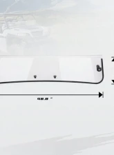 Kemimoto Half Windshield Polaris General / Clear Polycarbonate Windshield 2016-2023                                     - B0110-06501CL - Image 9