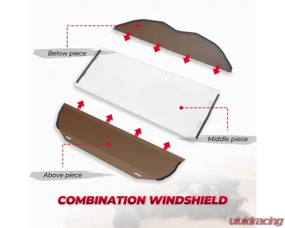 Kemimoto Tinted Full Windshield Can Am Maverick X3 / MAX 2017-2023 - B0110-07901CL