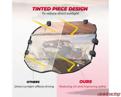 Kemimoto Tinted Full Windshield Can Am Maverick X3 / MAX 2017-2023 - B0110-07901CL