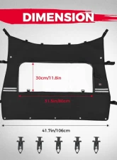 Kemimoto Rear Soft Window CFMOTO Zce 500 / 800 / 1000                                     - B0110-08201BK - Image 6
