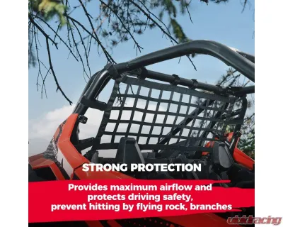 Kemimoto Rear Race Net / Cargo Net Soft Rear Window Net Mesh Protection Polaris RZR PRO XP - B0110-08701BK