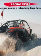 Kemimoto Rear Race Net / Cargo Net Soft Rear Window Net Mesh Protection Polaris RZR PRO XP                                     - B0110-08701BK - Image 4