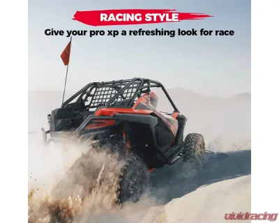 Kemimoto Rear Race Net / Cargo Net Soft Rear Window Net Mesh Protection Polaris RZR PRO XP - B0110-08701BK