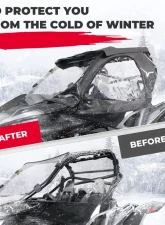 Kemimoto Soft Cab Enclosures Upper Door CFMOTO Zce                                     - B0110-09401BK - Image 4