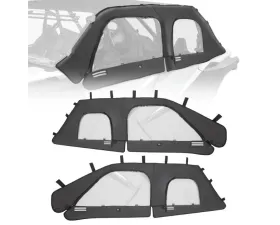 Kemimoto Upgraded Soft Upper Doors Set / Door Cab Enclosure Side Windows Polaris RZR PRO XP 4 2020-2022