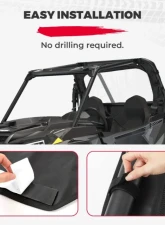 Kemimoto Clear Full Rear Windshield w/ Polaris RZR XP                                     - B0110-10001BK - Image 3