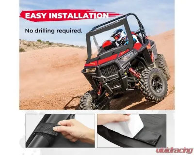 Kemimoto Upgrate UTV Front Soft Clear Windshield Polaris RZR XP 1000 /XP 4 1000 2019+ - B0110-10101BK