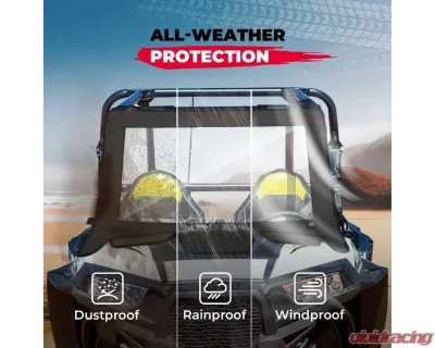 Kemimoto Upgrate UTV Front Soft Clear Windshield Polaris RZR XP 1000 /XP 4 1000 2019+ - B0110-10101BK