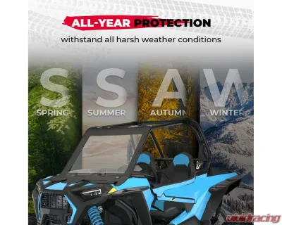 Kemimoto Upgrate UTV Front Soft Clear Windshield Polaris RZR XP 1000 /XP 4 1000 2019+ - B0110-10101BK