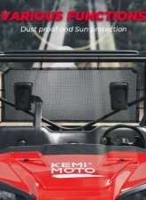 Kemimoto Soft Rear Window Net w/ Old Glory Flag Print Accessories Pioneer 1000 | 700 | 500                                     - B0110-10201BK - Image 2