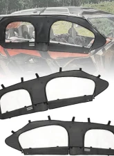 Kemimoto Soft Cab Enclosure Upper Doors Can-Am Maverick X3 MAX                                     - B0110-10301BK - Image 11