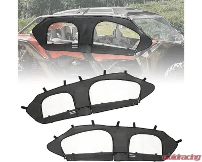 Kemimoto Soft Cab Enclosure Upper Doors Can-Am Maverick X3 MAX - B0110-10301BK