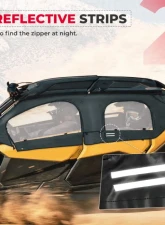 Kemimoto Soft Cab Enclosure Upper Doors Can-Am Maverick X3 MAX                                     - B0110-10301BK - Image 4