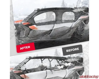 Kemimoto Soft Cab Enclosure Upper Doors Can-Am Maverick X3 MAX - B0110-10301BK