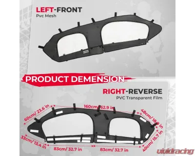 Kemimoto Soft Cab Enclosure Upper Doors Can-Am Maverick X3 MAX - B0110-10301BK