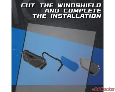 Kemimoto UTV Windshield Vent Kit Polycarbonate Windshield - B0110-10401BK