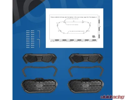 Kemimoto UTV Windshield Vent Kit Polycarbonate Windshield - B0110-10401BK