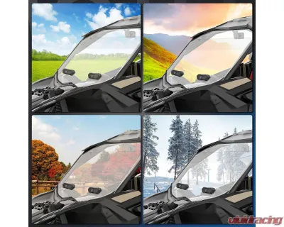 Kemimoto UTV Windshield Vent Kit Polycarbonate Windshield - B0110-10401BK
