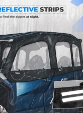 Kemimoto Soft Cab Enclosure Upper Doors General XP 4 1000                                     - B0110-10501BK - Image 7