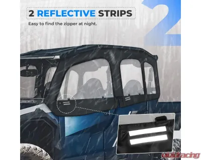 Kemimoto Soft Cab Enclosure Upper Doors General XP 4 1000 - B0110-10501BK