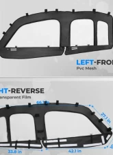 Kemimoto Soft Cab Enclosure Upper Doors General XP 4 1000                                     - B0110-10501BK - Image 10