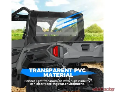 Kemimoto PVC Soft Rear Windshield w/ Polaris General 1000 XP - B0110-10701BK