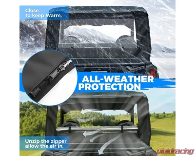 Kemimoto PVC Soft Rear Windshield w/ Polaris General 1000 XP - B0110-10701BK