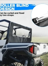 Kemimoto PVC Soft Rear Windshield w/ Polaris General 1000 XP                                     - B0110-10701BK - Image 4