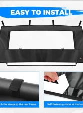 Kemimoto PVC Soft Rear Windshield w/ Polaris General 1000 XP                                     - B0110-10701BK - Image 5