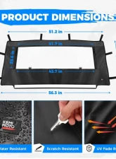 Kemimoto PVC Soft Rear Windshield w/ Polaris General 1000 XP                                     - B0110-10701BK - Image 6