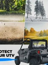 Kemimoto PVC Soft Rear Windshield w/ Polaris General 1000 XP                                     - B0110-10701BK - Image 7