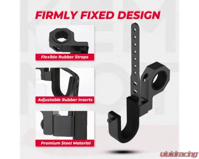Kemimoto UTV Shotgun Holder 1.75" 2" Roll Bars Ski Rack Bow Rack 2pc - B0111-00401