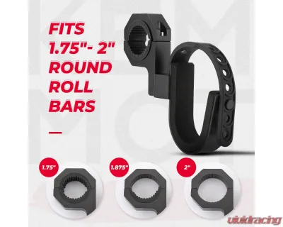 Kemimoto UTV Shotgun Holder 1.75" 2" Roll Bars Ski Rack Bow Rack 2pc - B0111-00401