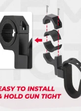 Kemimoto UTV Shotgun Holder 1.75" 2" Roll Bars Ski Rack Bow Rack 2pc                                     - B0111-00401 - Image 6