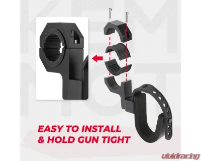 Kemimoto UTV Shotgun Holder 1.75" 2" Roll Bars Ski Rack Bow Rack 2pc - B0111-00401