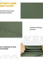 Kemimoto 420D Heavy Duty Vehicle UTV Storage Cover Polaris RZR XP S 1000 / 900 Ranger                                     - B0111-00903GR - Image 2