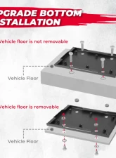 Kemimoto UTV Shotgun Floor Vertical Mount Holder                                     - B0111-01902BK - Image 2