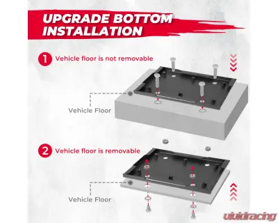 Kemimoto UTV Shotgun Floor Vertical Mount Holder - B0111-01902BK