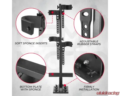 Kemimoto UTV Shotgun Floor Vertical Mount Holder - B0111-01902BK