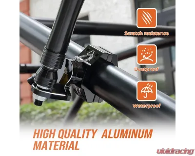 Kemimoto UTV Aluminum Adjustable Quick Flag Mount1.75"-2" Roll Bar 1pc - B0111-09101BK