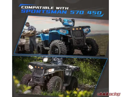 Kemimoto ATV Front Basket Polaris Sportsman - B0111-09501BK